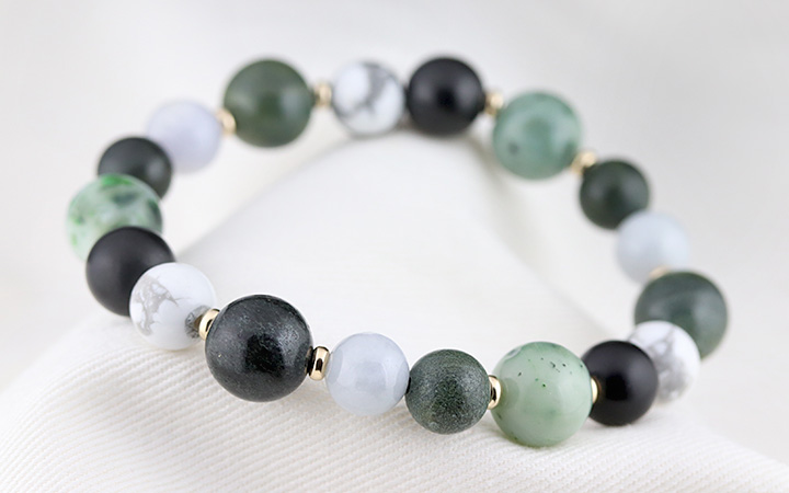 薬石特集】[☆]完全限定品ブレス【真眼の悟り】（日高ヒスイ・北海道産