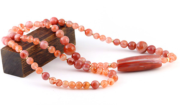 一点もの】南紅瑪瑙の天珠ネックレス-002|パワーストーンのヒーリング