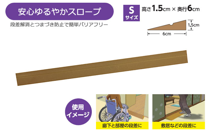 幸和製作所】安心ゆるやかスロープ（S） AS80-15 [車椅子スロープ]