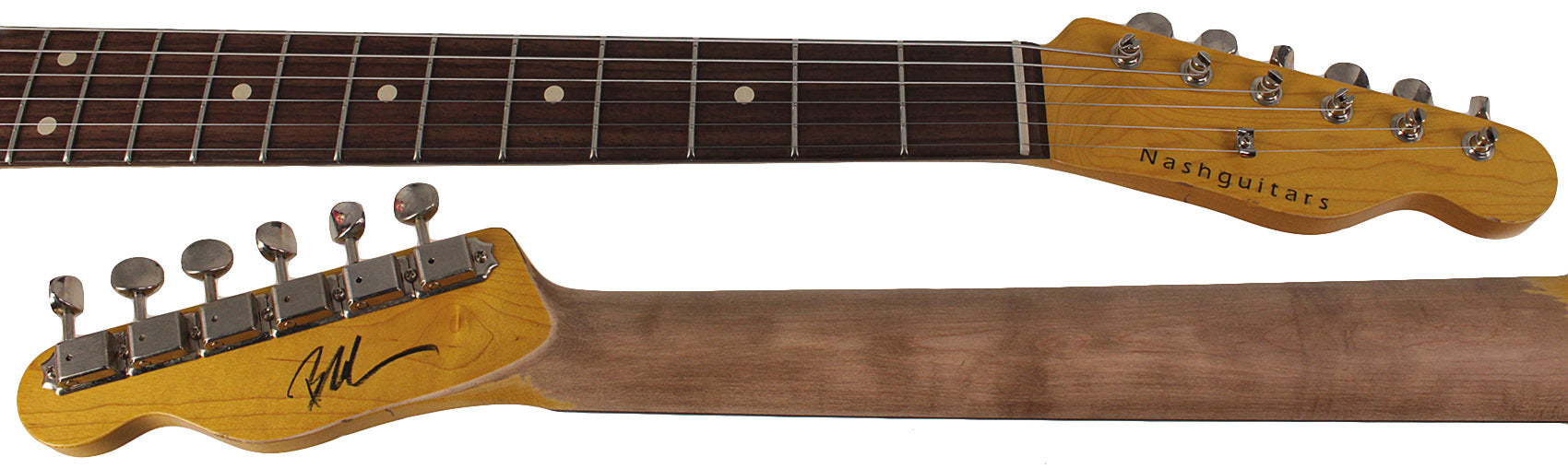 Nash T63 Guitar, Vintage White, Light Aging | Humbucker Music