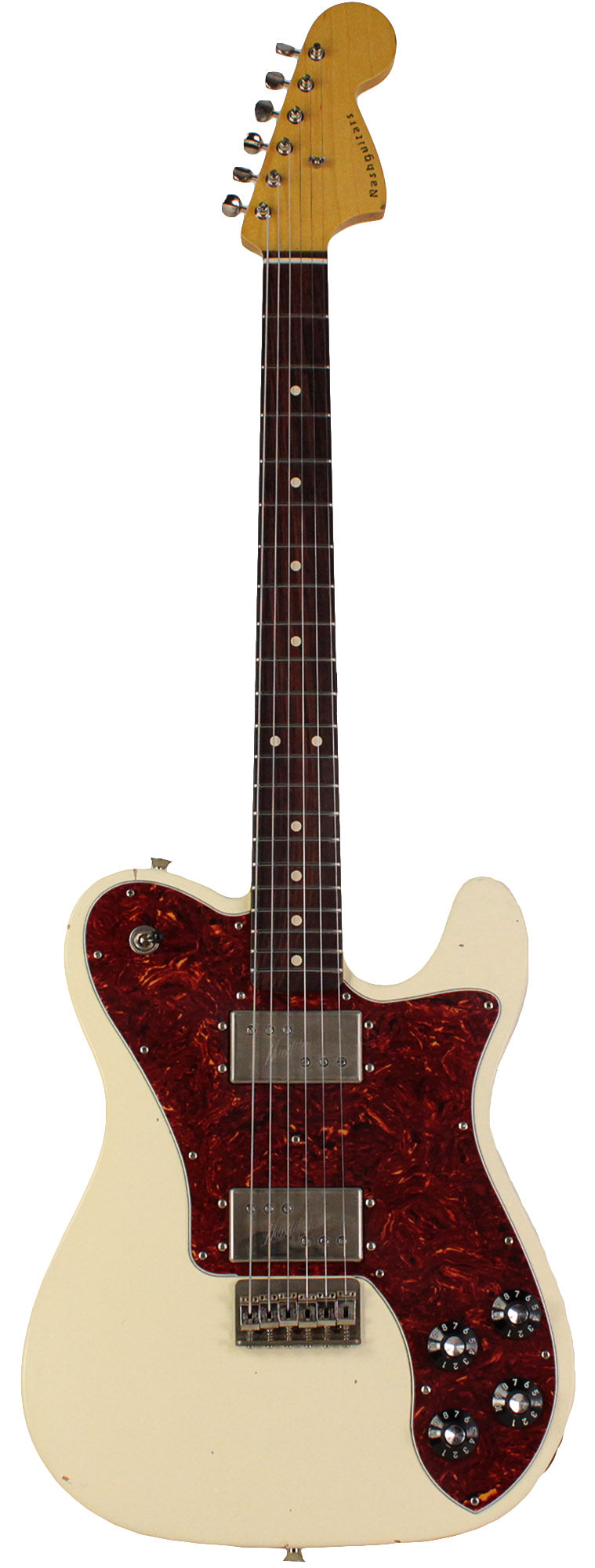 Nash T72DLX Guitar, Olympic White, Rosewood, Light Aging