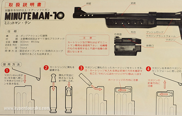 マスダヤ ミニットマン10 ビンテージ エアガン レビュー