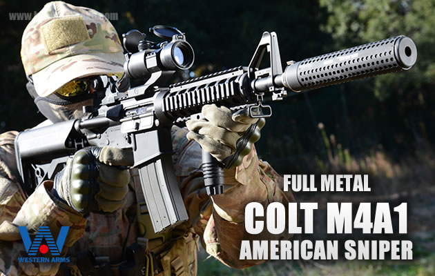 WA ガスガン フルメタルC COLT M4A1 アメリカンスナイパー エアガン