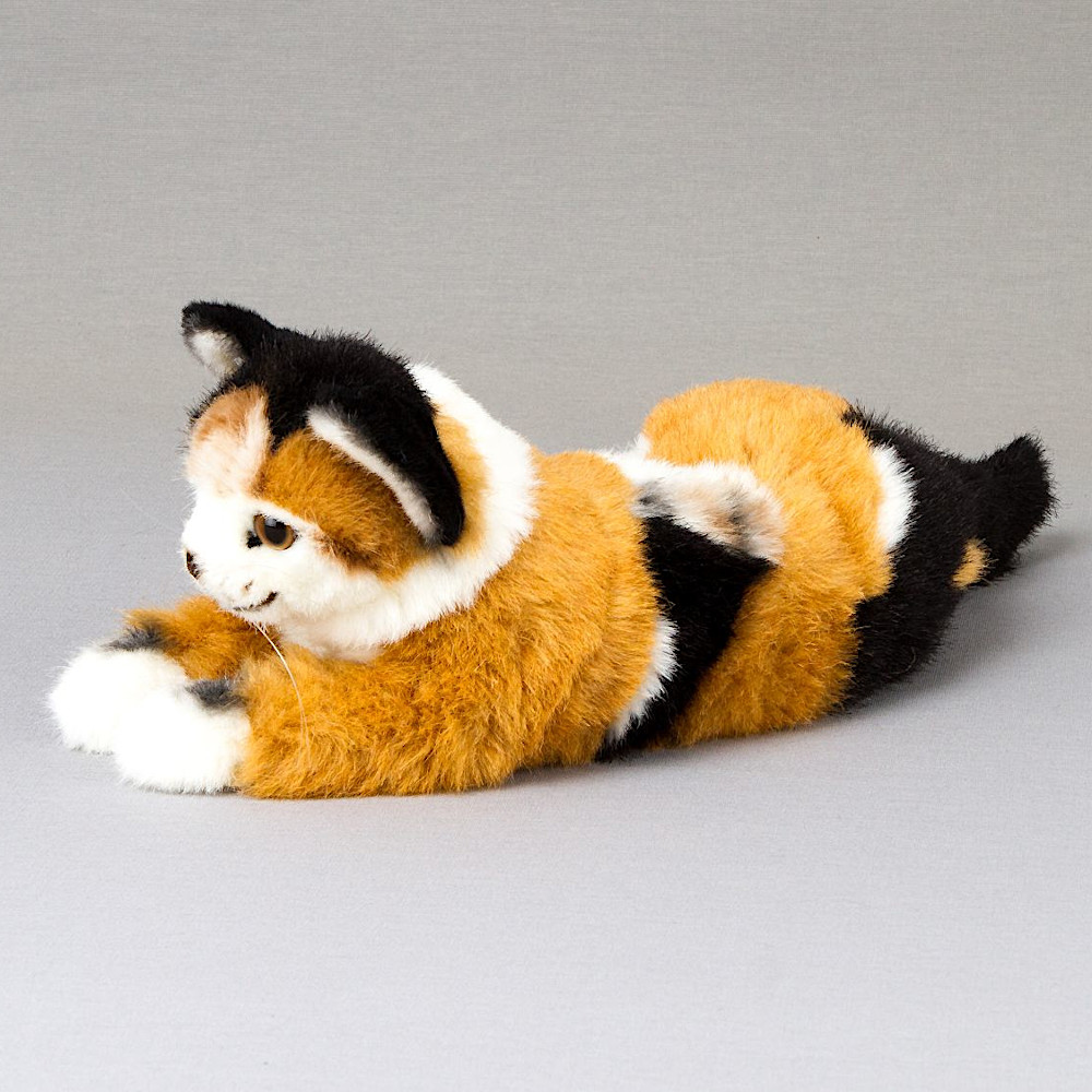 6950 ねそべり猫（小）三毛：おもちゃ：百町森