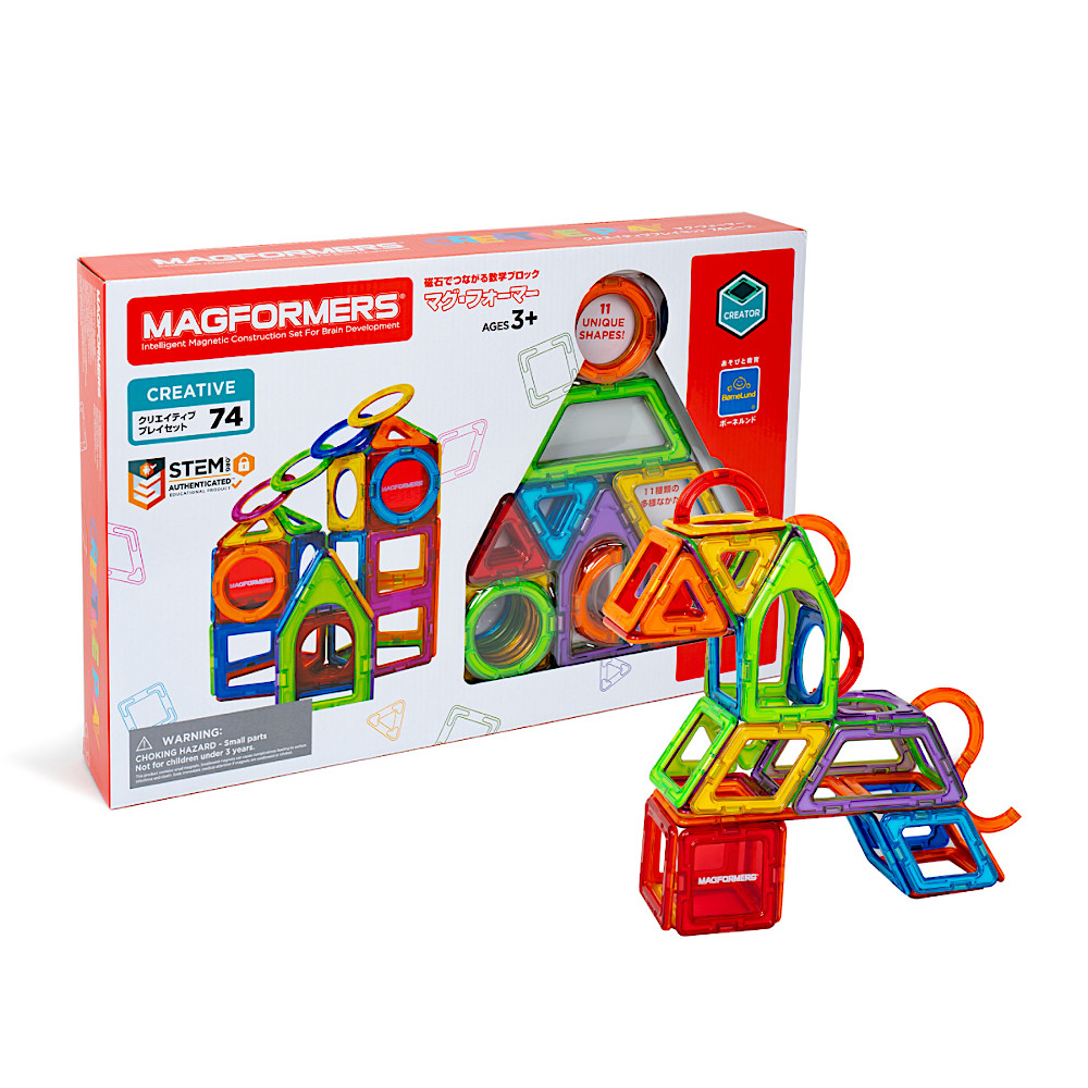 マグ・フォーマー クリエイティブプレイセット 74ピース：おもちゃ：百町森