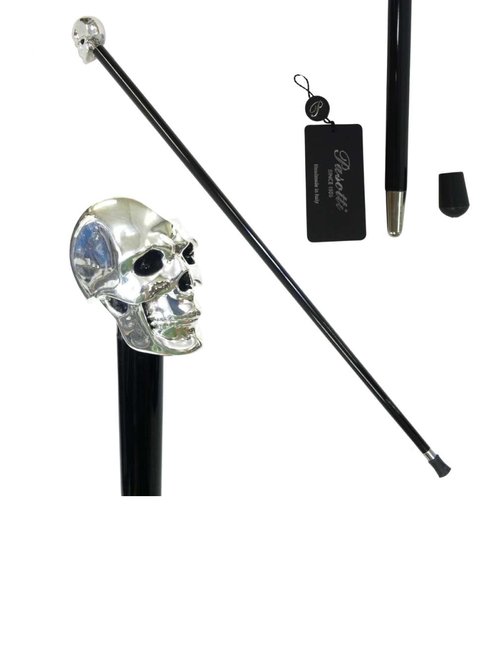 パソッティ 杖 ステッキ おしゃれ メンズ スカル SILVER SKULL ドクロ