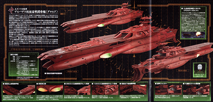 バンダイ 大ガミラス帝国軍 ゲルバデス級航宙戦闘空母 ダロルド 宇宙