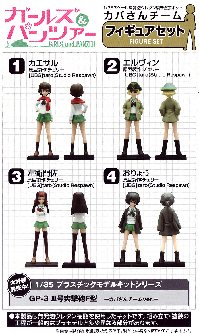 プラッツ カバさんチーム フィギュアセット ガールズ＆パンツァー GPF