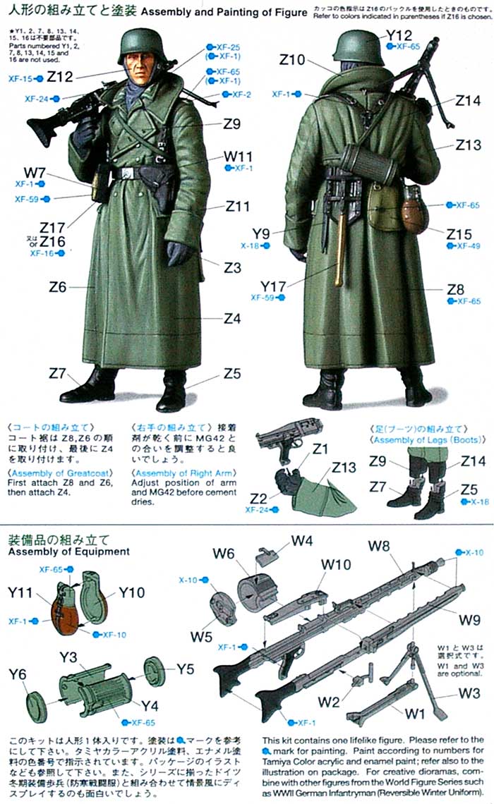 1/16 ワールドフィギュアシリーズ WW2 ドイツ機関銃手 (後期型オーバー
