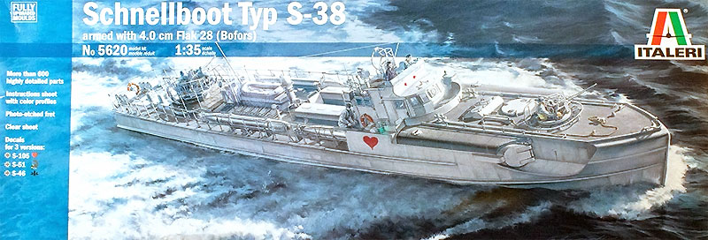 イタレリ ドイツ海軍 魚雷艇 シュネルボート S-38 1/35 艦船モデル