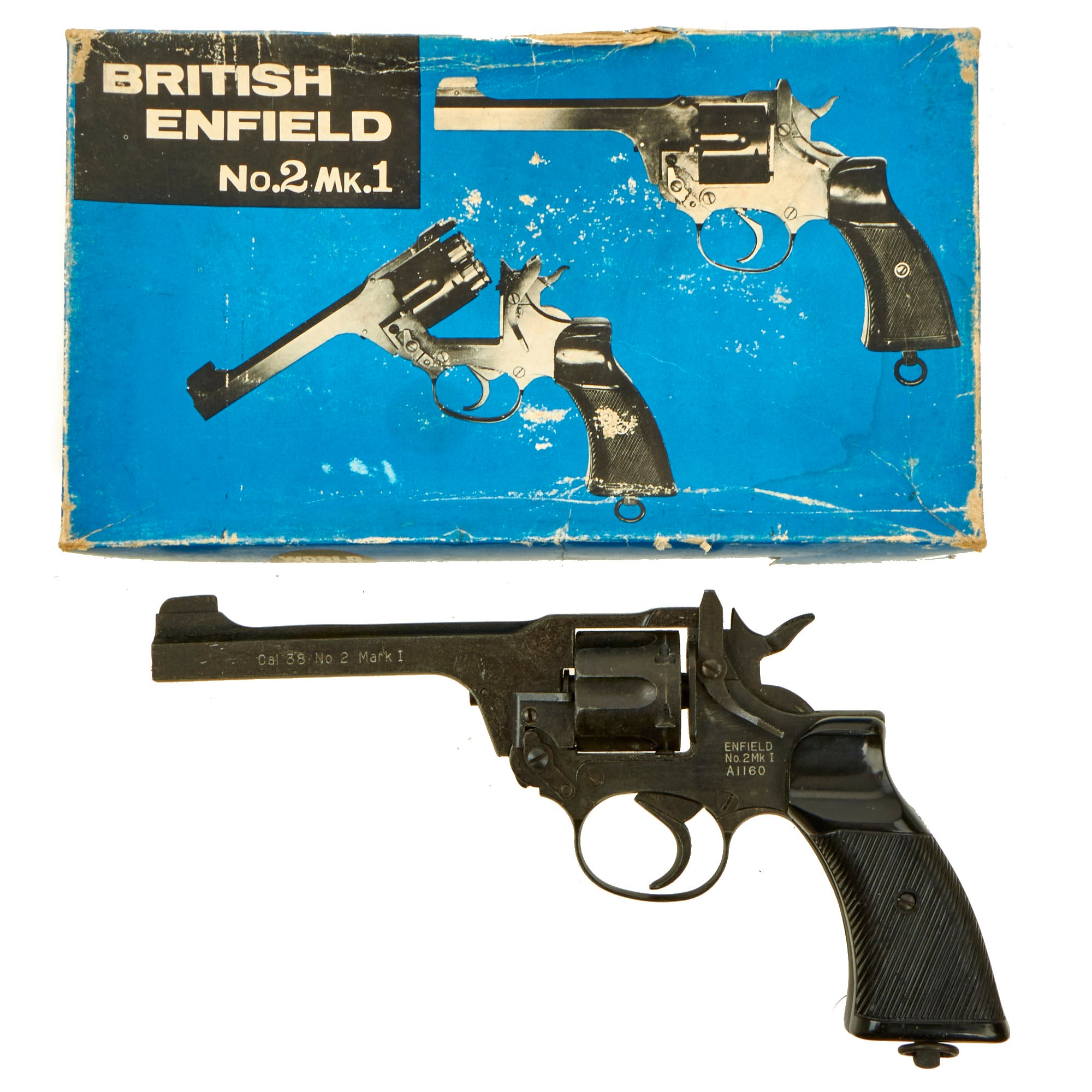 British WWII Replica Enfield No 2 Mk I Revolver Cap Plug-Firing