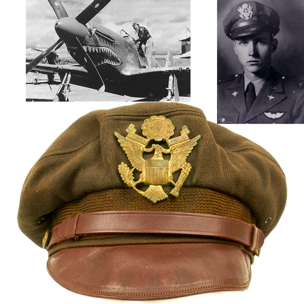Original U.S. WWII P-51 Mustang Fighter Pilot Crush Cap by