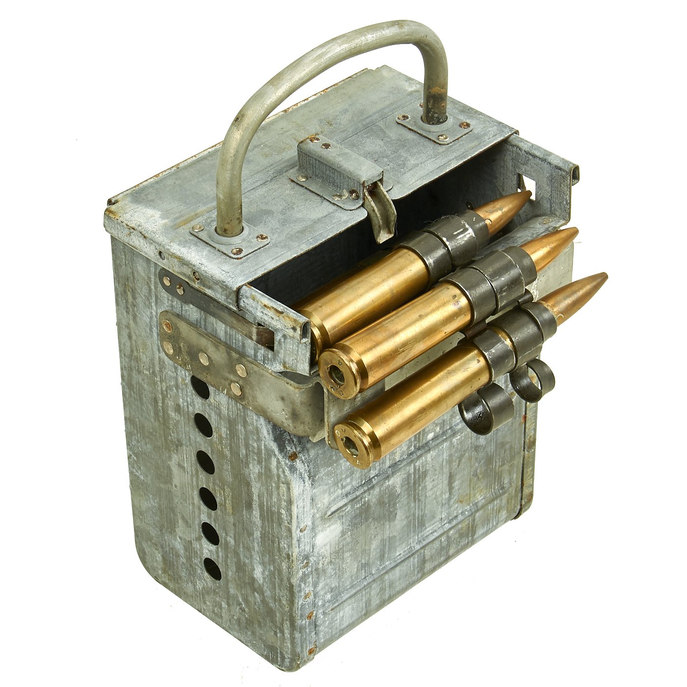 Original U.S. WWII B-17 B-24 Aircraft .50 Cal Ammunition Box with