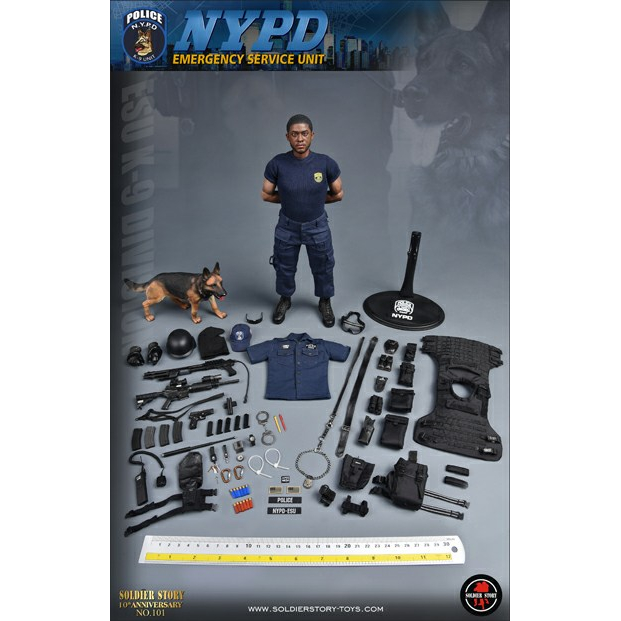 NYPD ESU K-9 DIVISION 1:6 figure Soldier Story SS101