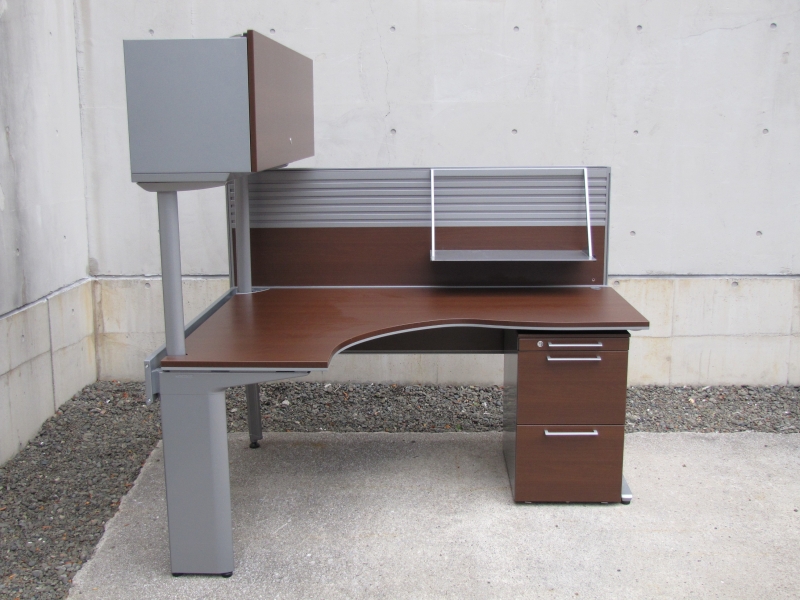 オカムラ プロステージ クレスト L型デスク 中古｜