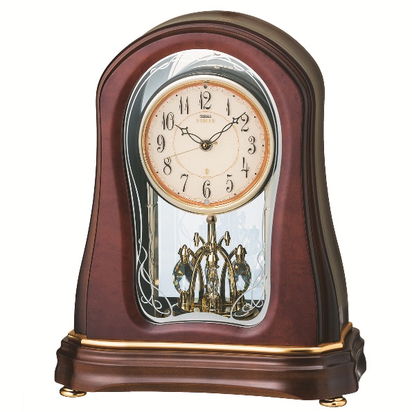 セイコーメロディ置時計エンブレム SEIKO電波置き時計 HW576B/時計