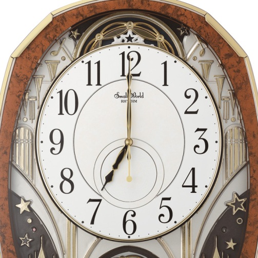 文字盤が360度回転します！からくり時計スモールワールド ノエル