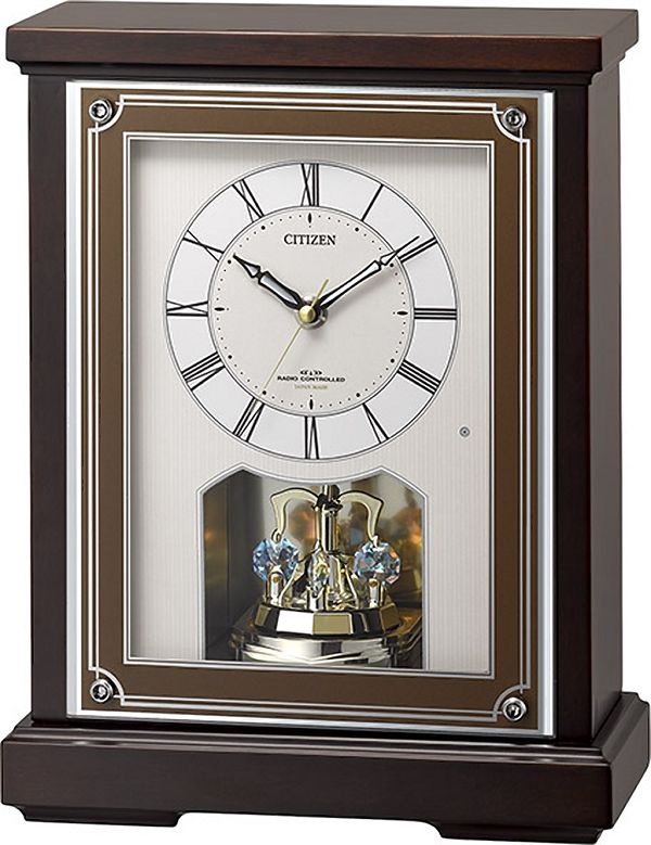 毎正時にメロディが流れます！ 振り子置き時計 8RN401-006 シチズン