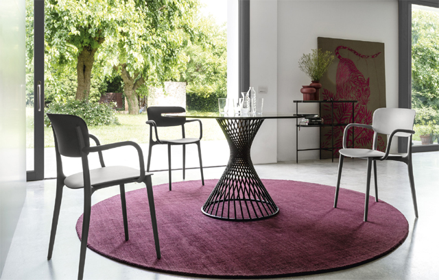 Calligaris(カリガリス)〗Vortex ガラス ダイニングテーブル – 家具の