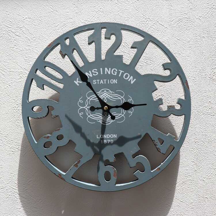 CL-2297 アンティーク掛け時計ブルー・青