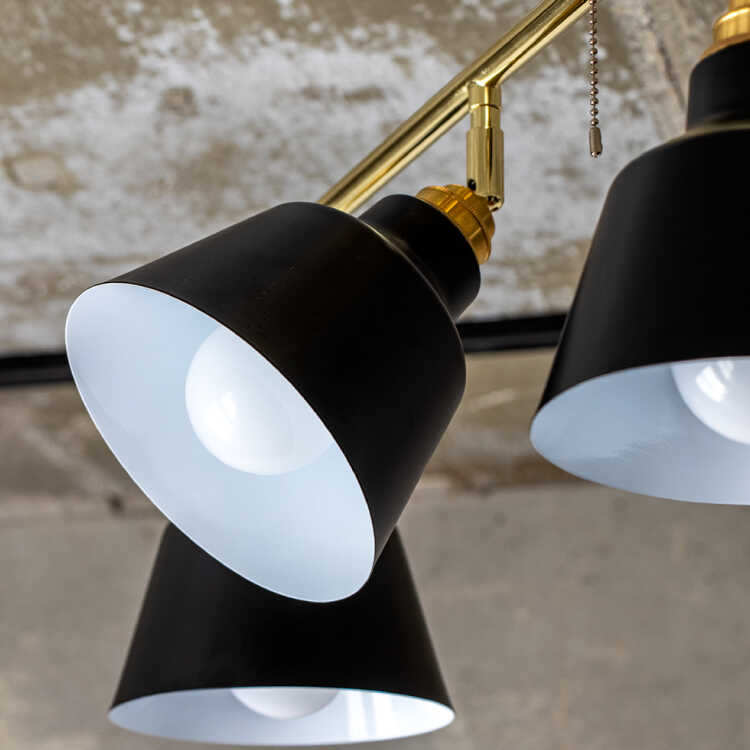 LT-5295 上品な4灯スポットシーリングライト・黒ブラック