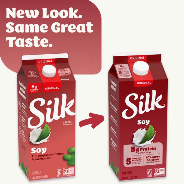 Silk Soy Milk, Original, Dairy Free, Gluten Free, Delicious Vegan