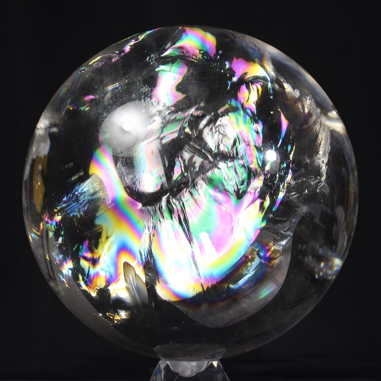 スーパートップクォリティ]レインボー水晶丸玉/アイリスクォーツ