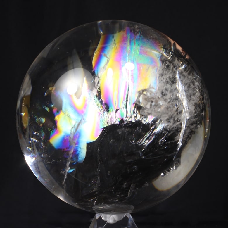 スーパートップクォリティ]レインボー水晶丸玉/アイリスクォーツ