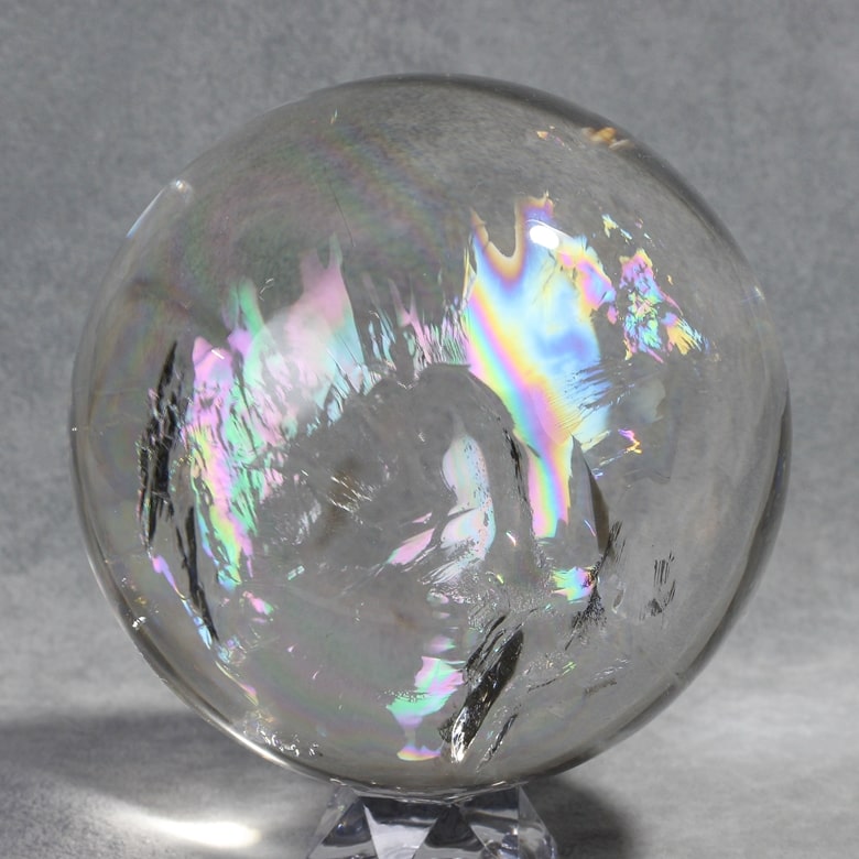 スーパートップクォリティ]レインボー水晶丸玉/アイリスクォーツ