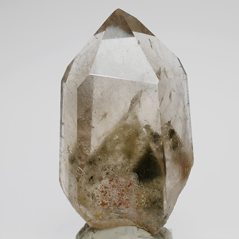 高品質]ガーデンファントム水晶ポリッシュポイント（専用木製台座付属