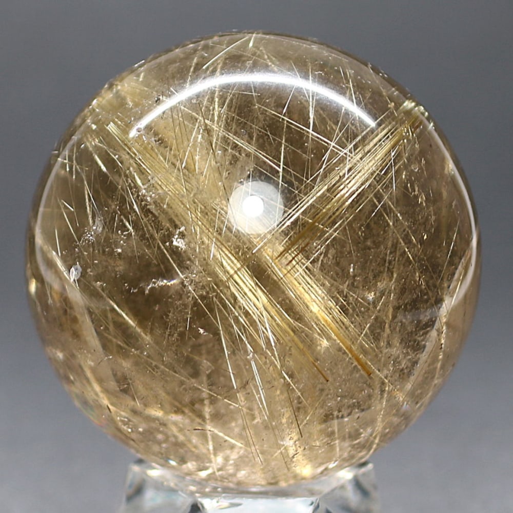 高品質]ゴールドルチルクォーツ丸玉/スフィア - 埼玉県吉川市の天然石