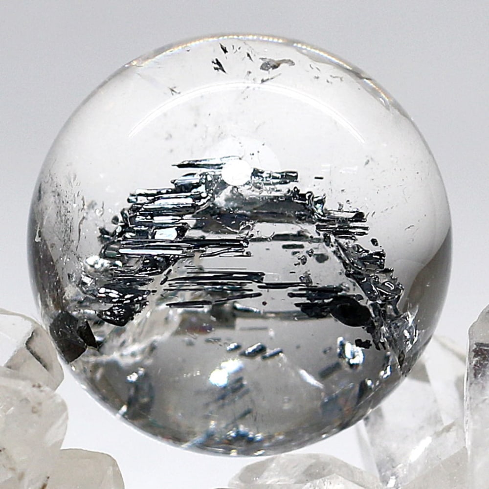 トップクォリティ]ファントムスティブナイトインクォーツ丸玉/スフィア