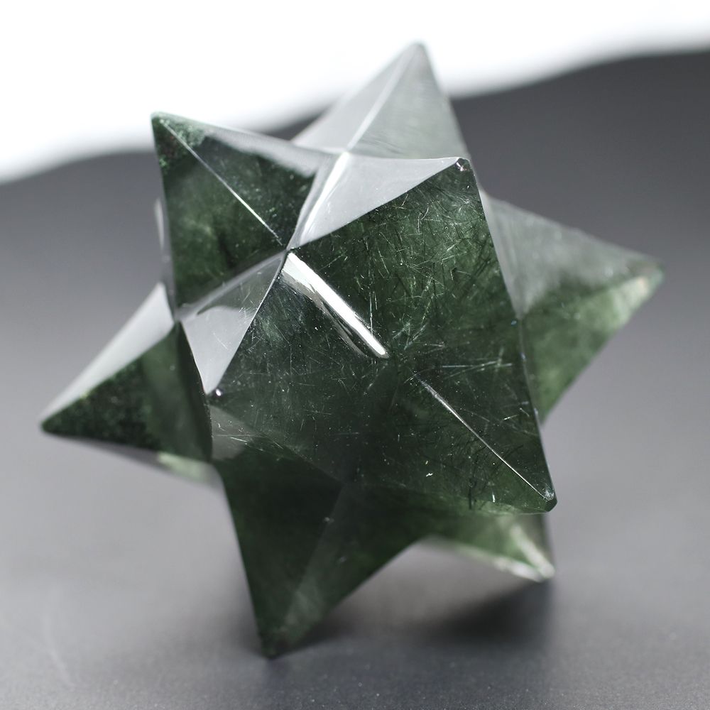 超希少・ガネッシュヒマール産]ヒマラヤ水晶アステロイド/クローライト