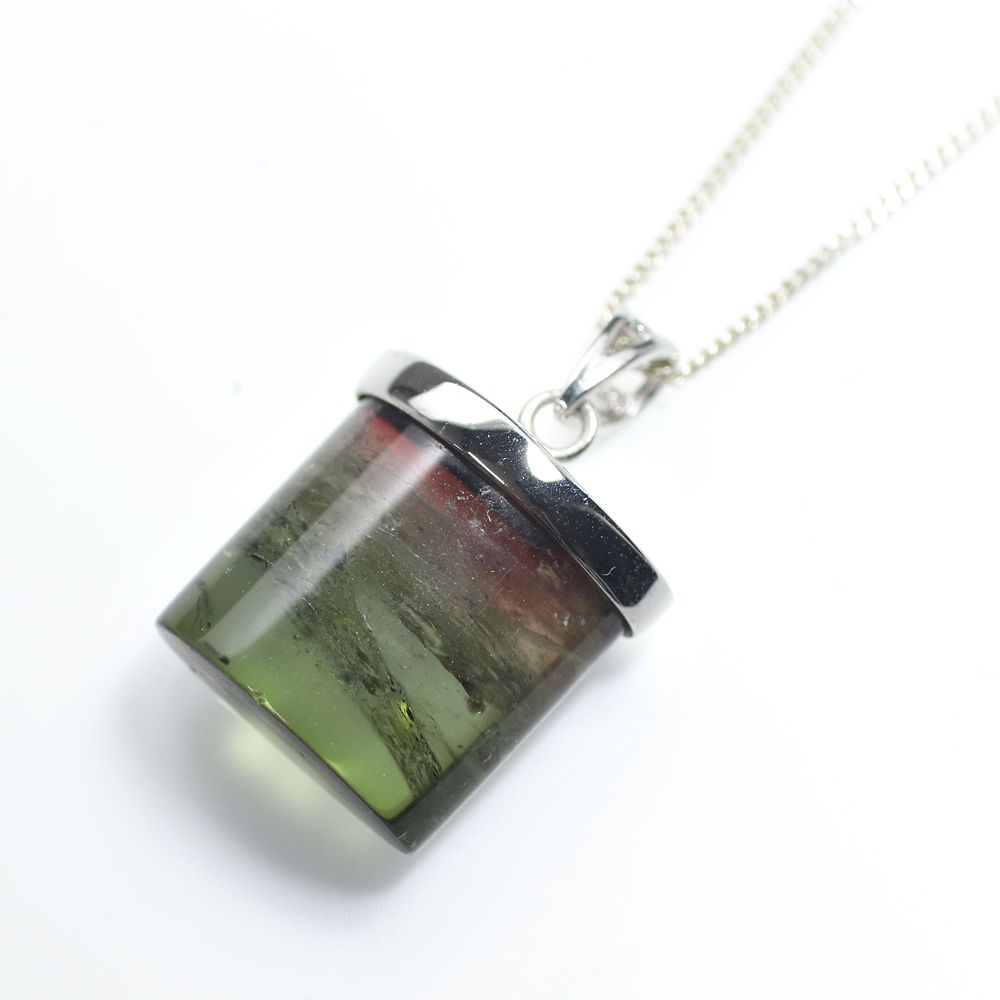 高品質]ウォーターメロントルマリンペンダントトップ（シルバー925