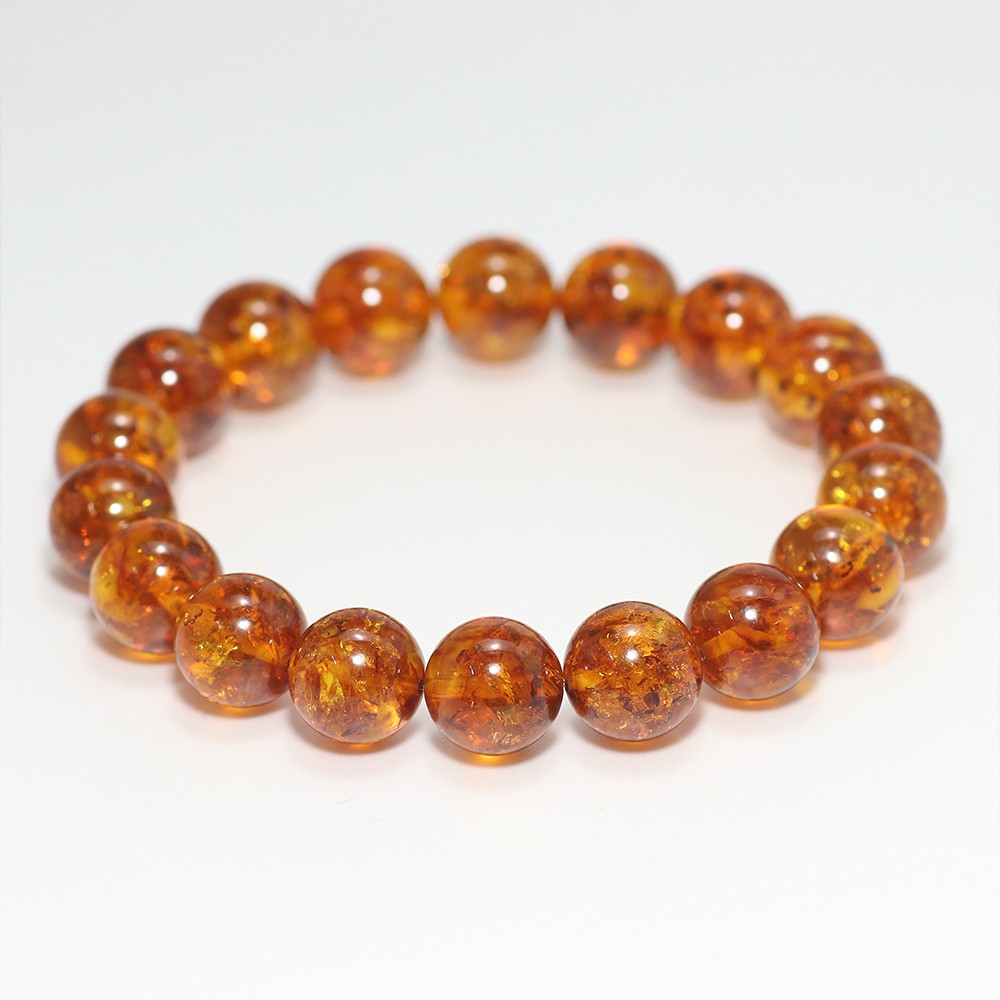 セミオーダー]アンバーブレスレット/琥珀（約12mm玉） - 埼玉県吉川市