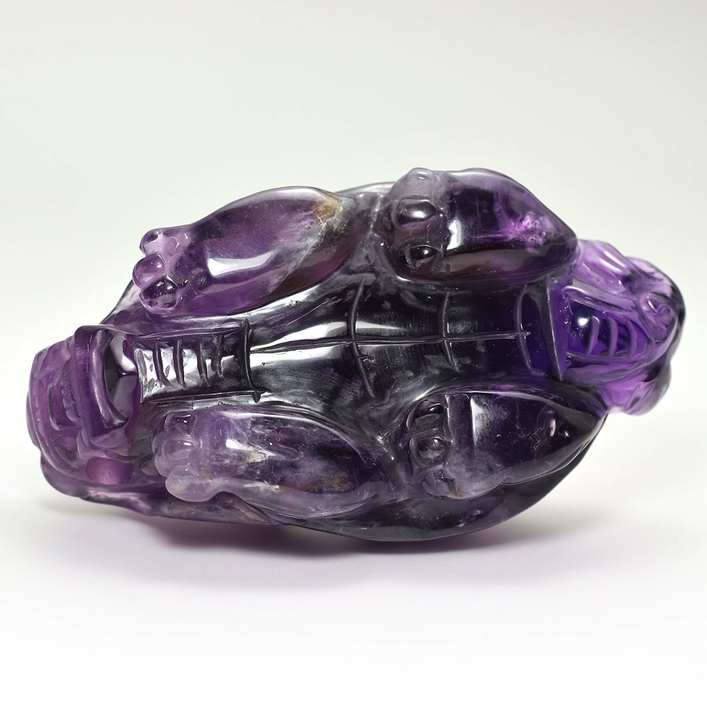 高品質]ブラジル産アメジスト彫刻（龍亀/ロングイ） - 埼玉県吉川市の