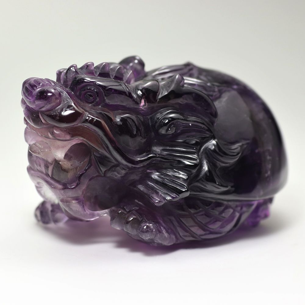 高品質]ブラジル産アメジスト彫刻（龍亀/ロングイ） - 埼玉県吉川市の