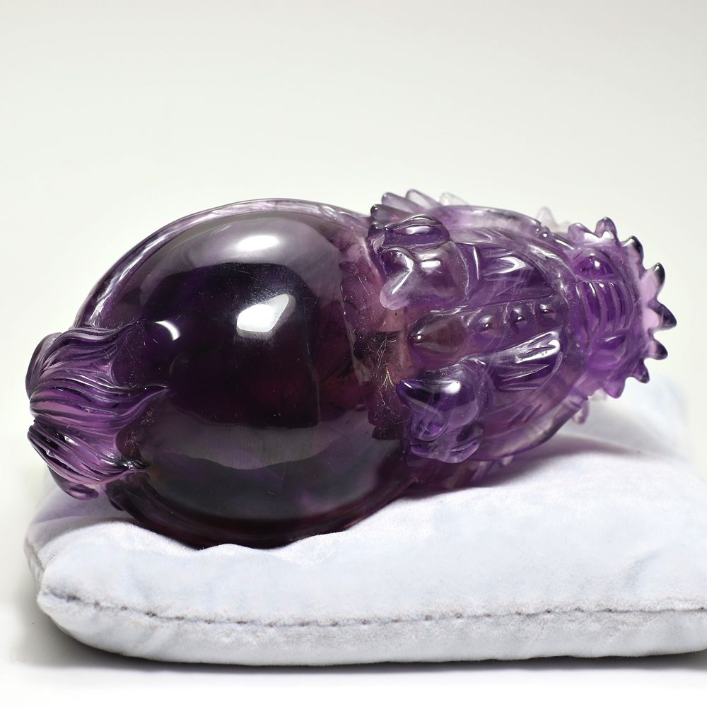 高品質]ブラジル産アメジスト彫刻（龍亀/ロングイ） - 埼玉県吉川市の