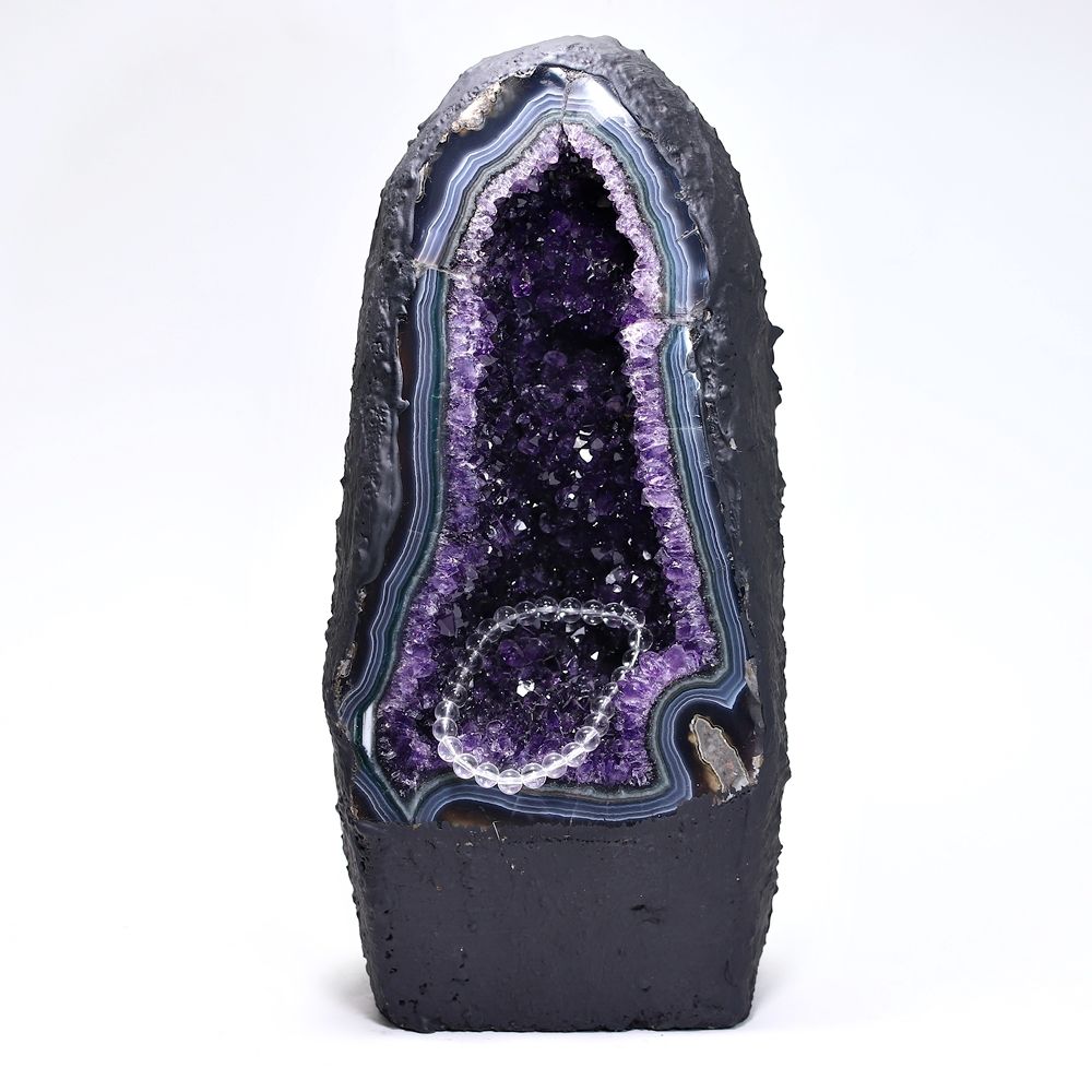 高品質]ブラジル産アメジストドーム（高さ約25.0cm） - 埼玉県吉川市の