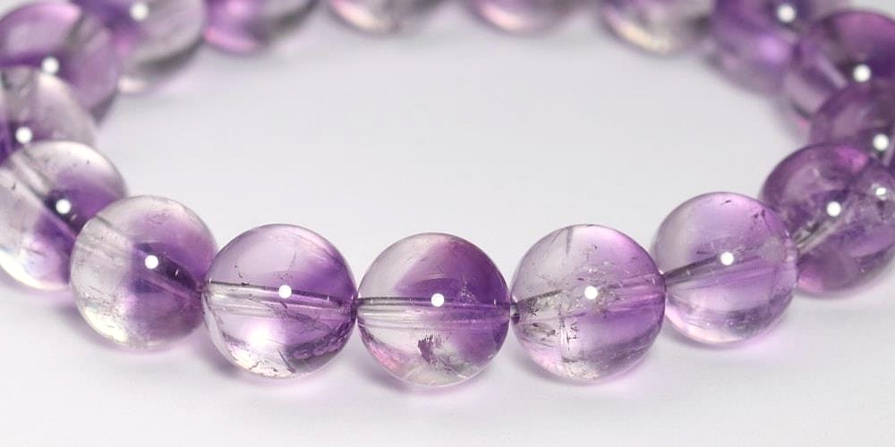 高品質++]アメジストファントムクォーツブレスレット（約11.5mm玉