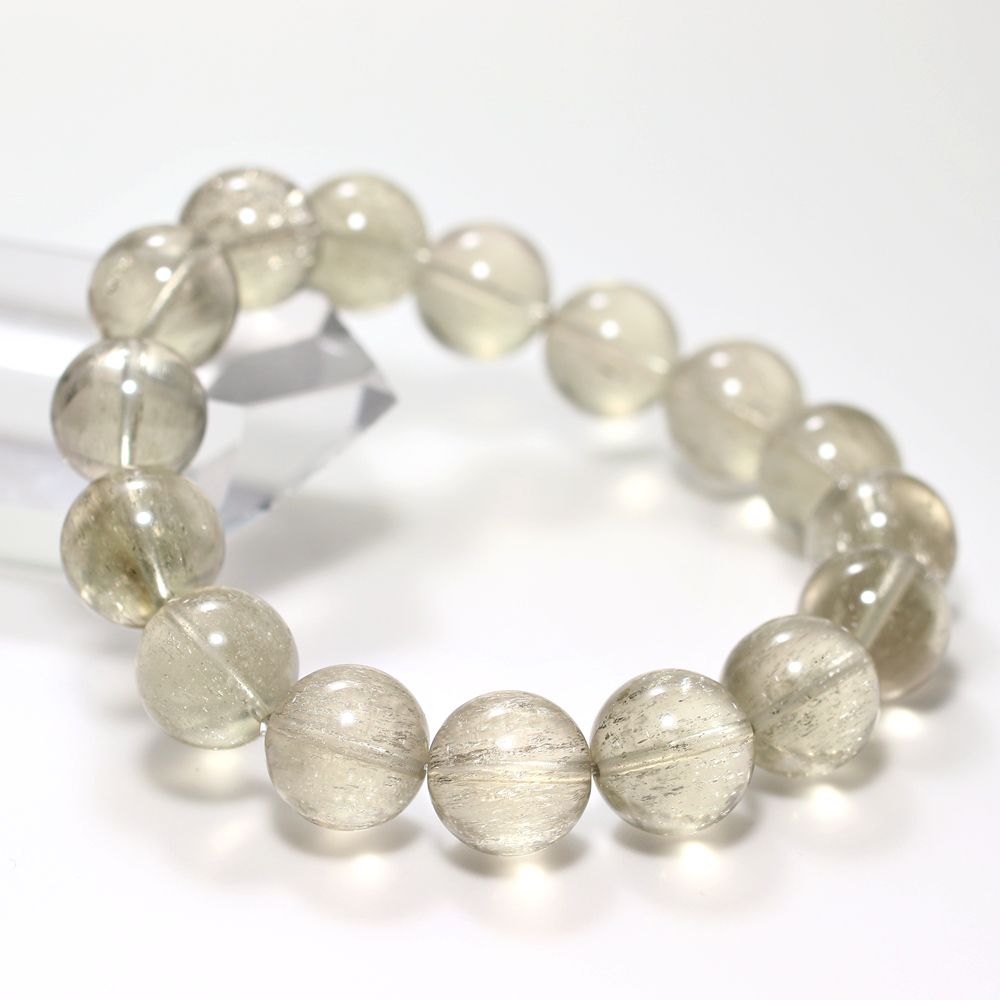 高品質]天然リビアングラスブレスレット（約13mm玉） - 埼玉県吉川市の