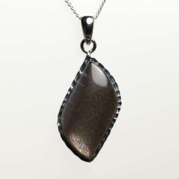 トップクォリティ]ブラックサンムーンストーンペンダントトップ