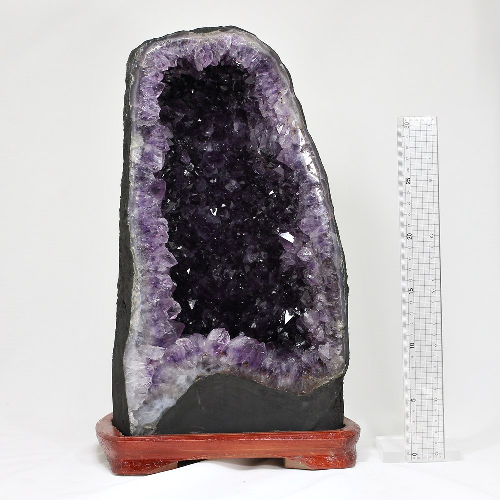 トップクォリティ]ブラジル産アメジストドーム（専用台座付き） - 埼玉
