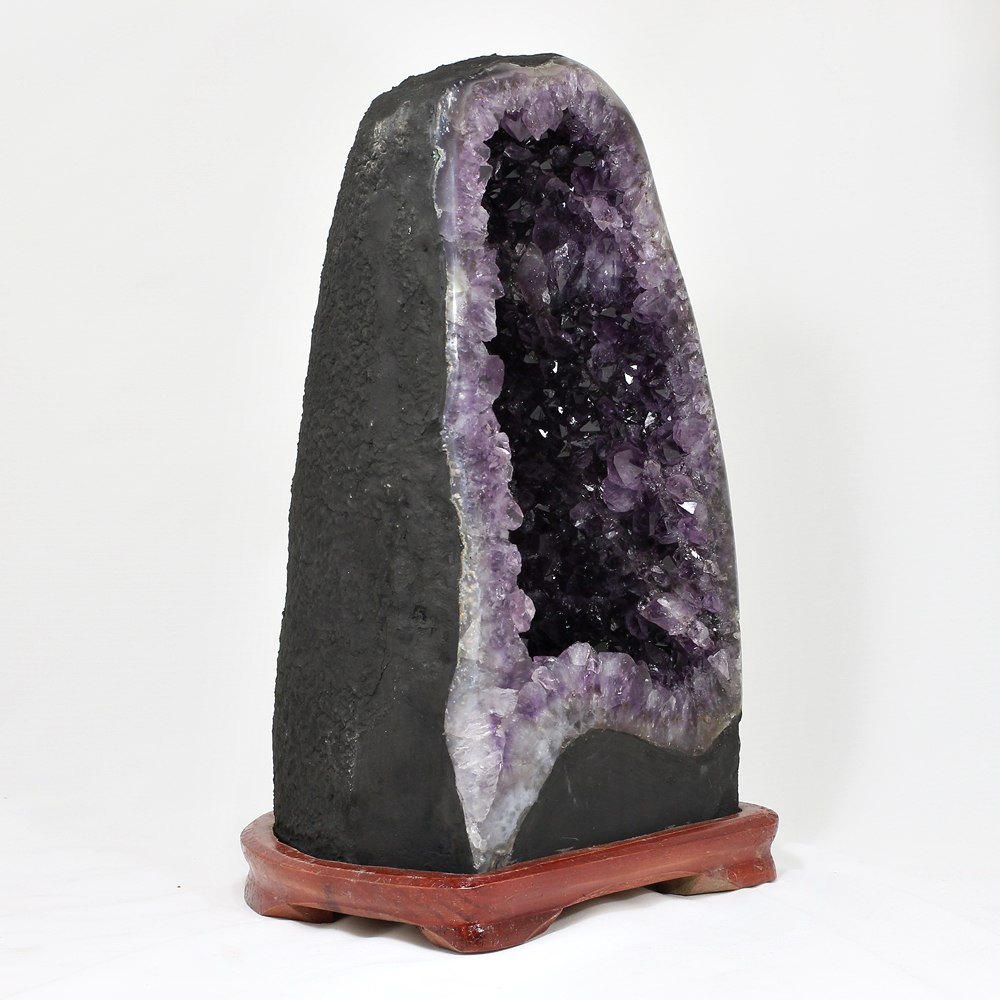 トップクォリティ]ブラジル産アメジストドーム（専用台座付き） - 埼玉