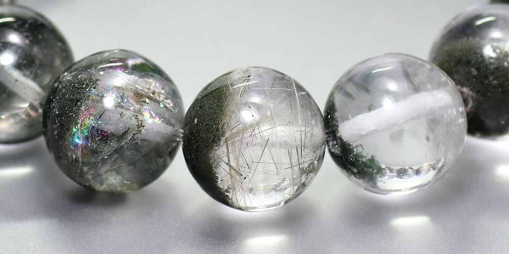 特選]ガネッシュヒマール産ヒマラヤ水晶ブレスレット（約16mm玉/クロー