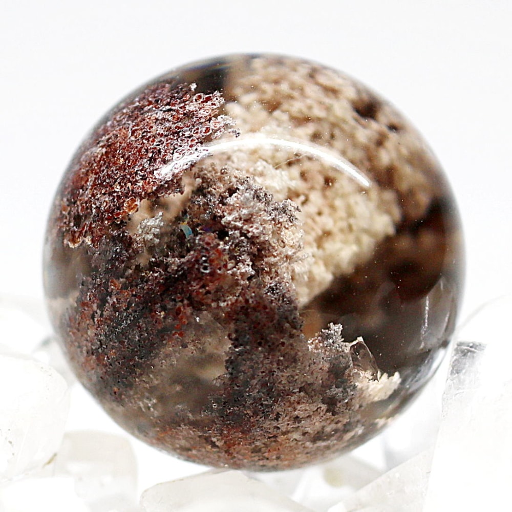 高品質]ガーデンクォーツ丸玉/ガーデン水晶スフィア（直径26.6mm