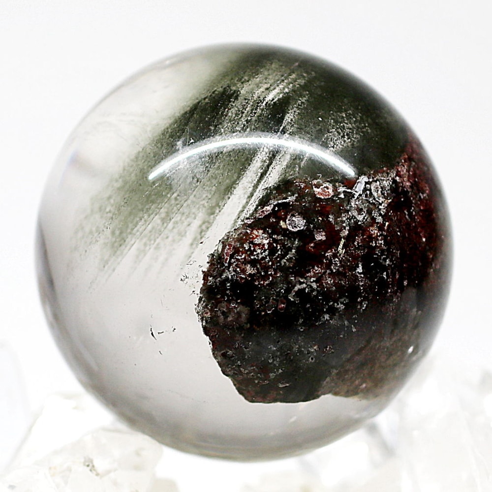 高品質]ガーデンクォーツ丸玉/ガーデン水晶スフィア（直径39.2mm