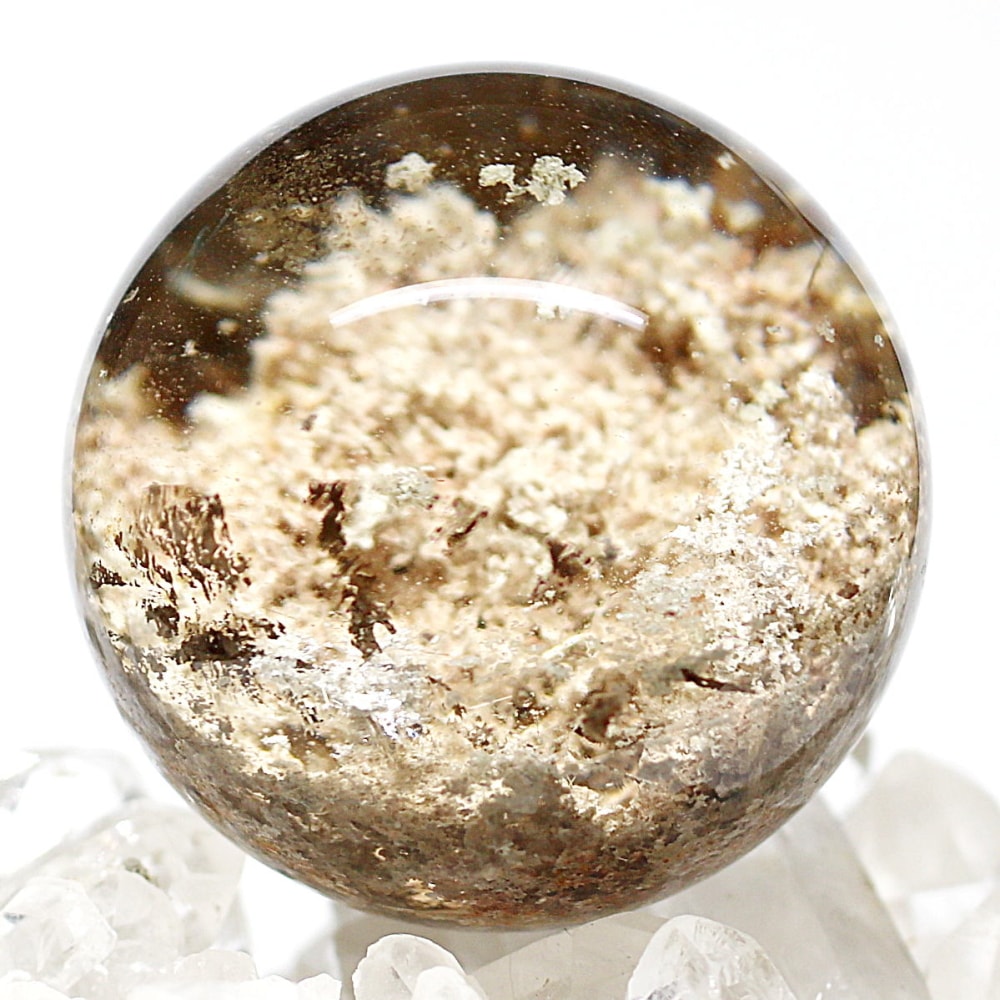 トップクォリティ]ガーデンクォーツ丸玉/ガーデン水晶スフィア（球体