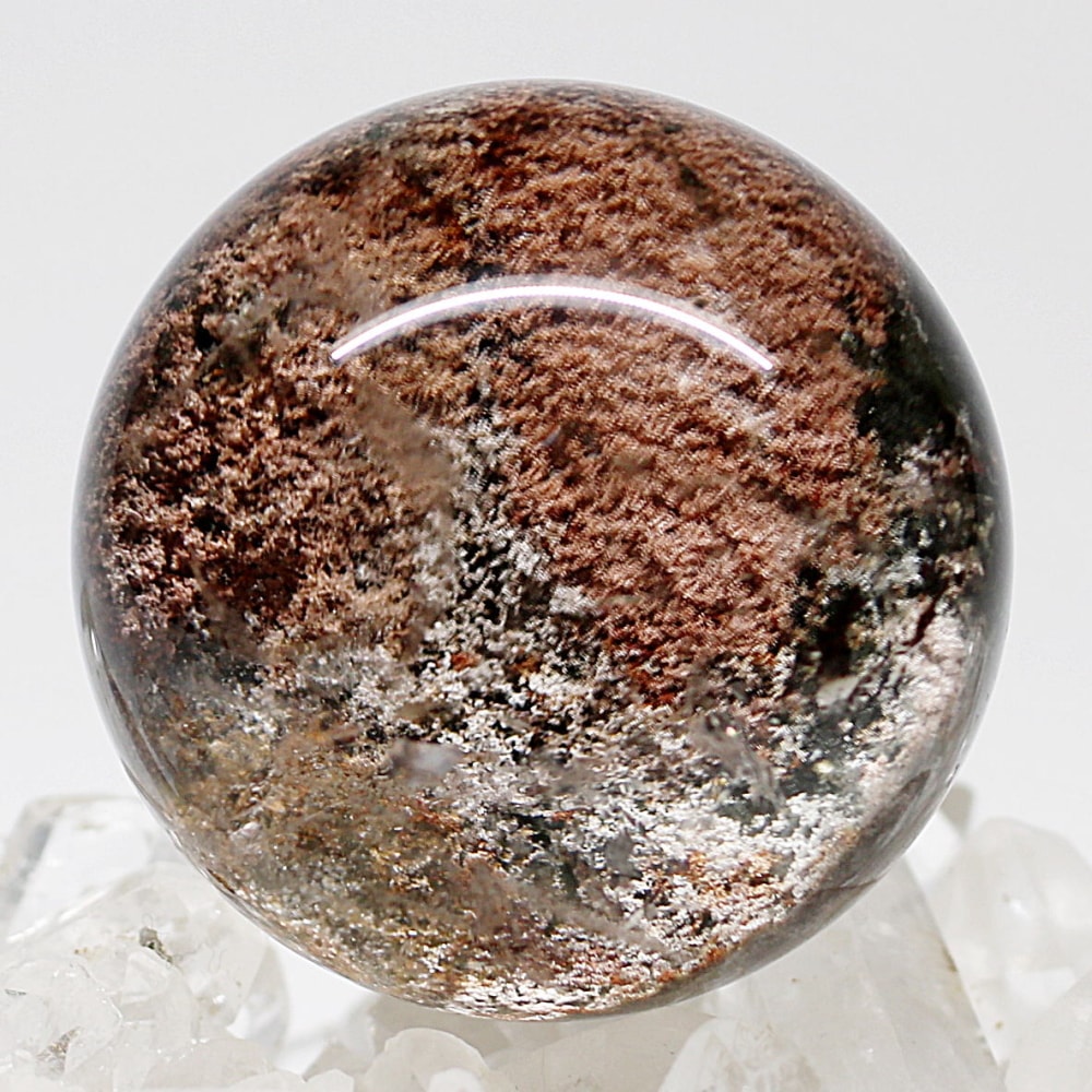 高品質]ガーデンクォーツ丸玉/ガーデン水晶スフィア（直径46.8mm