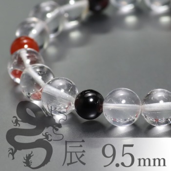 辰年（たつ）生まれ干支守護石＋ヒマラヤ水晶ブレスレット（約8mm玉